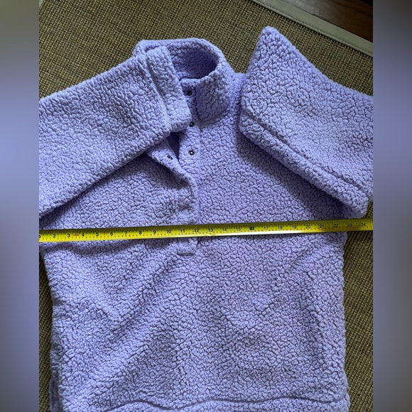 Aerie Cozy Sherpa Fleece Quarter Snap Fleece Size Small - Picture 4 of 10